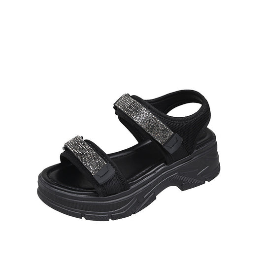 Damen Sandalen mit elegantem Riemen und glitzernden Akzenten R&B