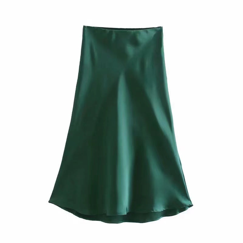 Damen Maxi-Rock aus fließendem Stoff mit elegantem Fall R&B