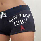 Damen Sportliche Badeshorts mit hohem Bund und verstellbarem Kordelzug R&B