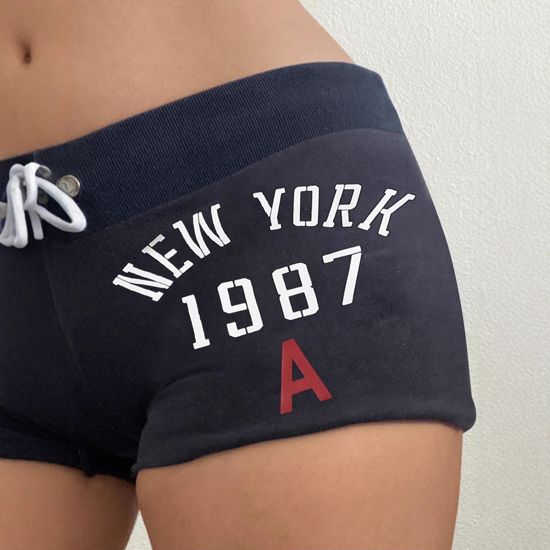 Damen Sportliche Badeshorts mit hohem Bund und verstellbarem Kordelzug R&B