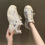 Damen Sportliche Sneaker mit atmungsaktiver Mesh-Oberfläche und rutschfester Sohle R&B