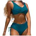 Damen Hochgeschnittener Bikini mit raffiniertem Wickeldetail R&B