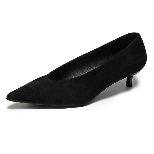 Damen Elegante Pumps aus hochwertigem Veloursleder mit geschmeidiger Form R&B