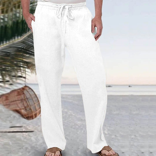 Herren nan weiche Loungehose aus Baumwolljersey mit elastischem Tunnelzugbund und seitlichen Eingrifftaschen R&B