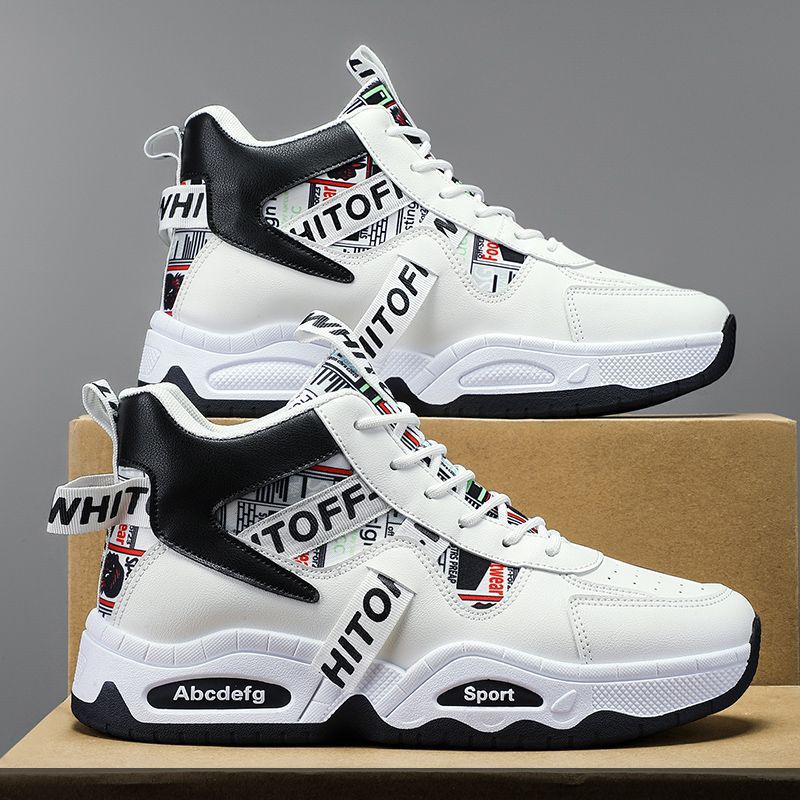 Damen Sportliche High-Top Sneaker mit grafischen Designelementen R&B
