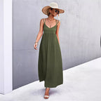 Damen Maxikleid mit feinen Spaghetti-Trägern R&B