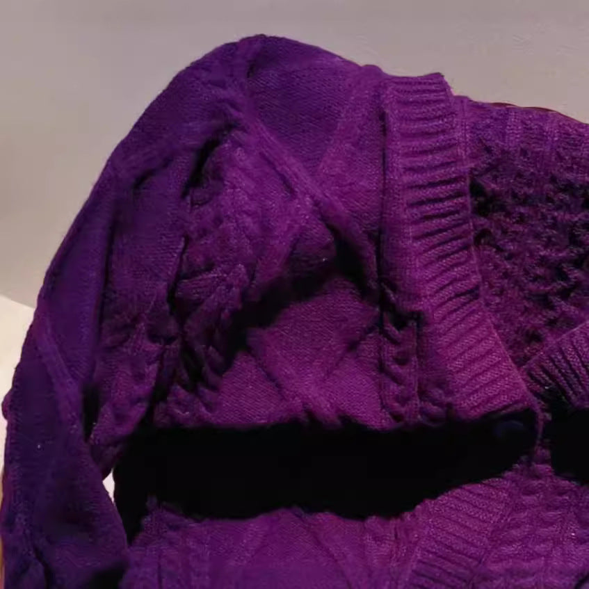 Damen Grob gestrickte Cardigan mit dekorativen Sternen R&B