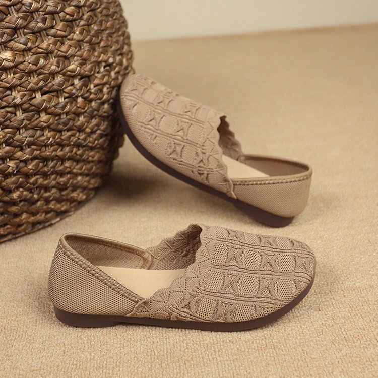 Damen Komfortable Ballerinas mit modischem Strickdesign R&B