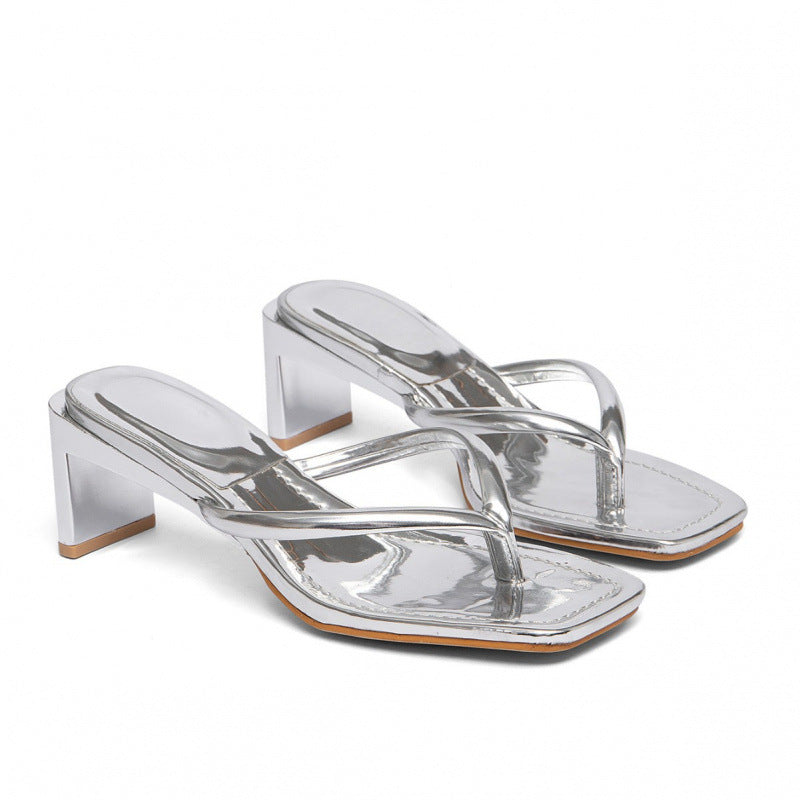 Damen Fashionable Riemchen-Sandalen mit glanzvollem Absatz R&B