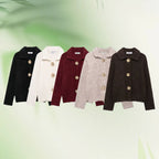 Damen Kuschelige Fluffy-Jacke mit dekorativen Knöpfen R&B