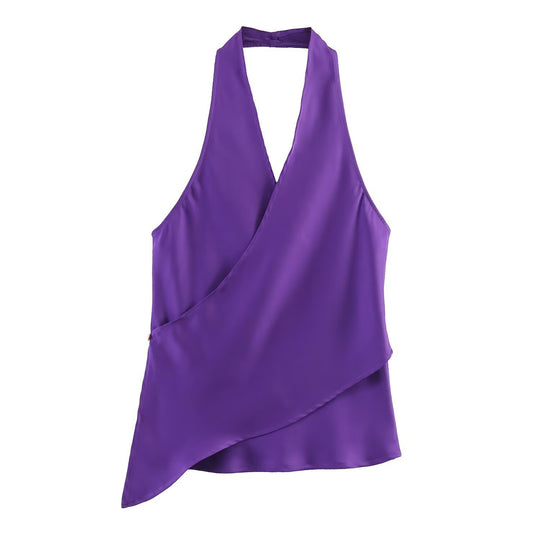 Damen Wickelbluse mit V-Ausschnitt R&B