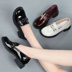 Damen Elegante und stilvolle Loafers mit Blockabsatz