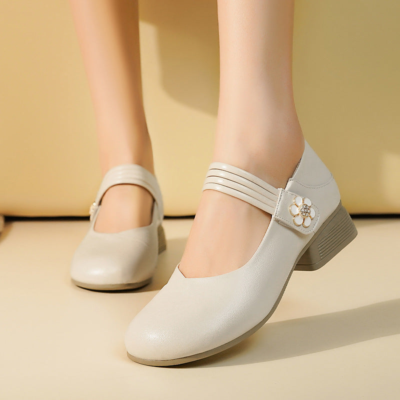 Damen Mary Jane Schuhe mit elegantem Riemen und verziertem Akzent R&B
