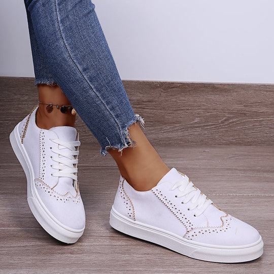 Damen Elegante Sneakers mit modischem Brogue-Design R&B
