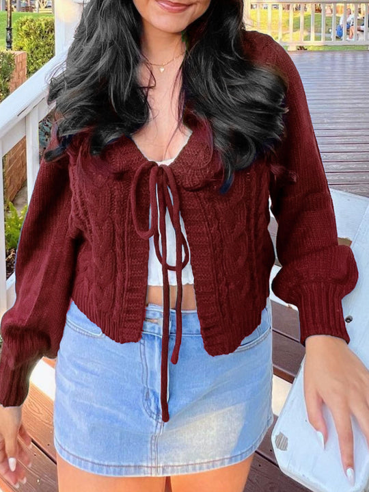 Damen Grobstrickjacke mit tailliertem Schnitt R&B