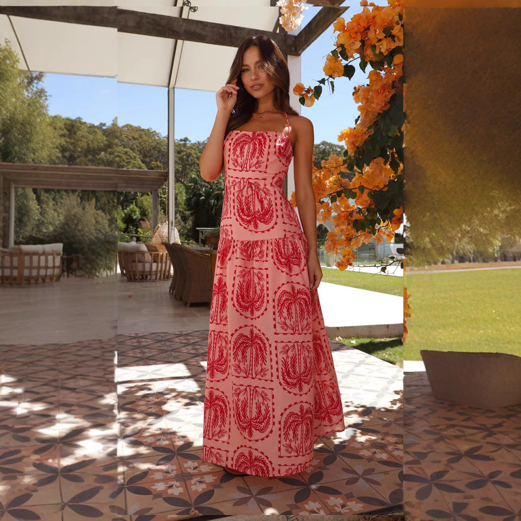 Damen Maxikleid mit floralem Druck und elegantem Schnitt R&B