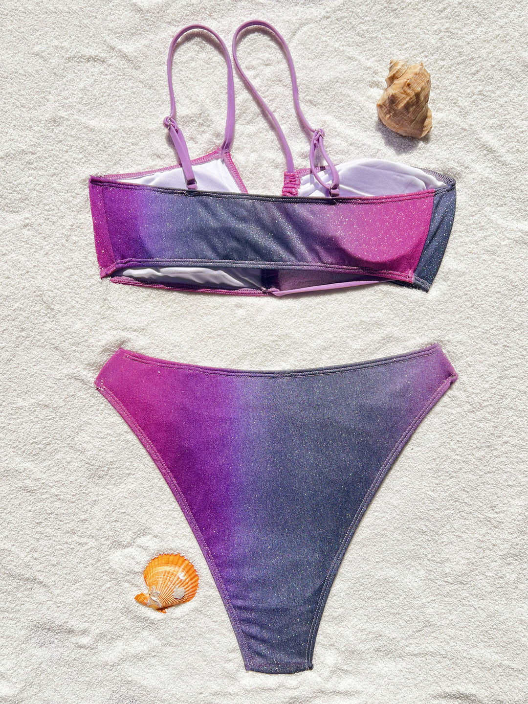 Damen Bikini mit asymmetrischem Design und Raffungen R&B