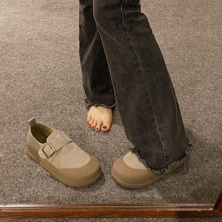 Damen modische Komfort-Sneaker mit verstellbarem Schnallenverschluss R&B
