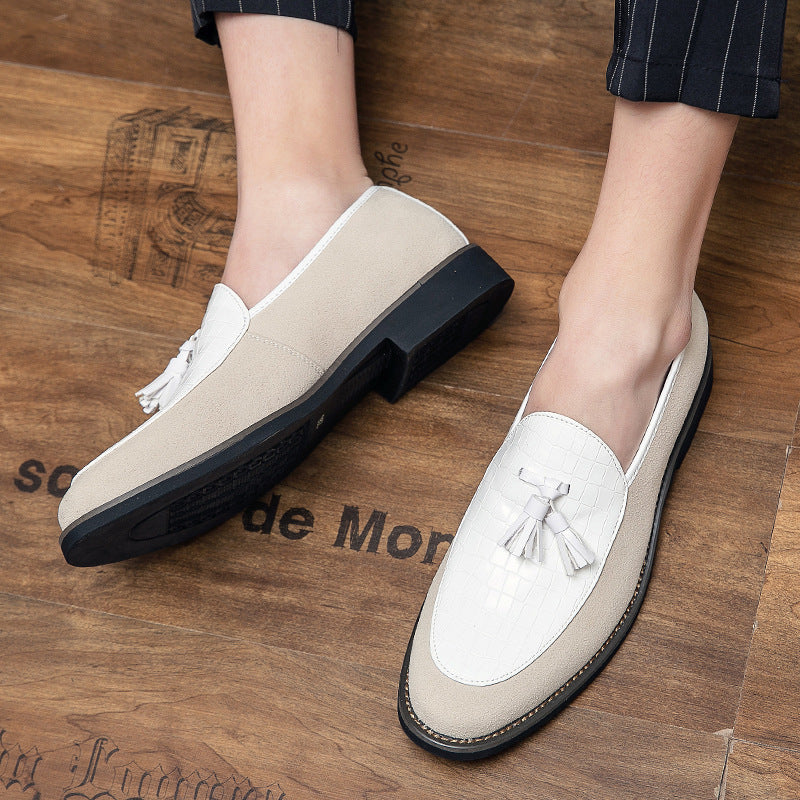 Damen modische Mokassins mit feinen Quasten und eleganter Oberflächenstruktur R&B