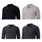 Herren Strickpullover mit klassischem Kragen und strukturierter Optik R&B