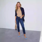 Damen Edle Cropped Jeans im klassischen Schnitt R&B