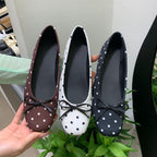 Damen Ballerinas mit gepunktetem Muster
