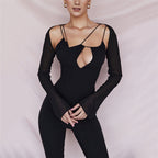 Damen Wickeloberteil mit innovativem Cut-Out und eleganten Trompetenärmeln R&B