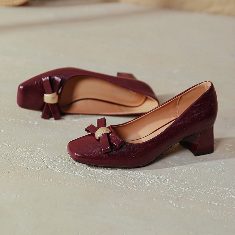 Damen elegante Schuhe mit Blockabsatz