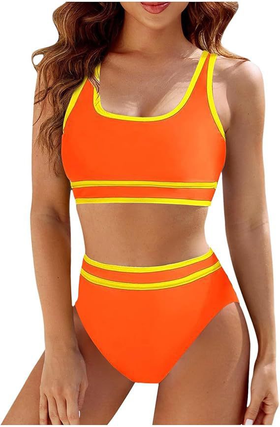 Damen Hochtailliertes Sport-Bikini-Set R&B