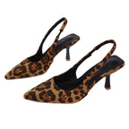 Damen Slingback-Pumps im trendigen Leopardenmuster R&B