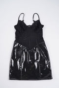 Damen Sexy Spitzenkleid im figurbetonten Design mit glänzendem Unterrock R&B