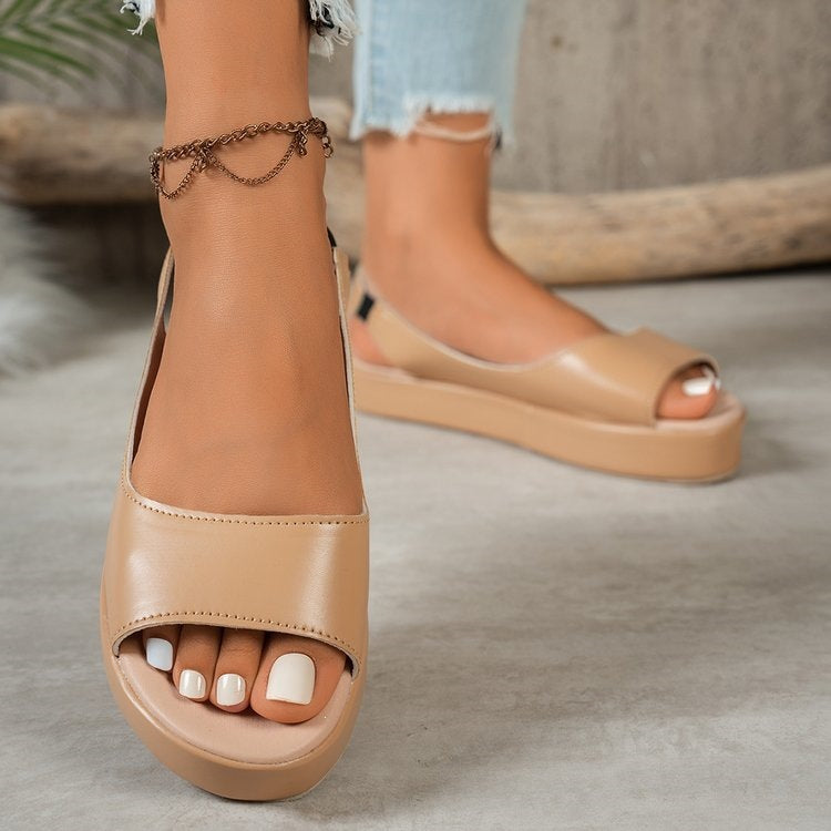Damen Plateausandalen mit verstellbarem Riemen R&B
