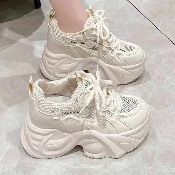 Damen Chunky Sneakers mit atmungsaktiver Mesh-Oberfläche und dämpfender Sohle