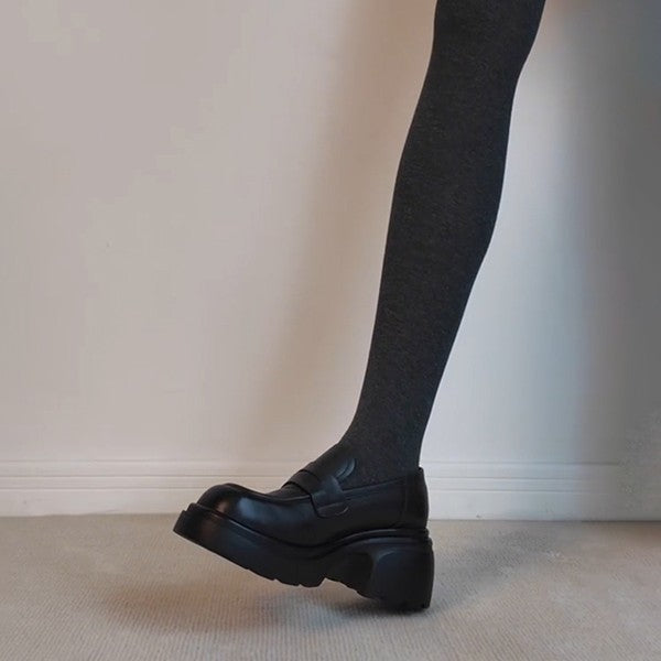 Damen modische Plateau-Schuhe mit klassischem Schnallenabschluß und robustem Blockabsatz R&B