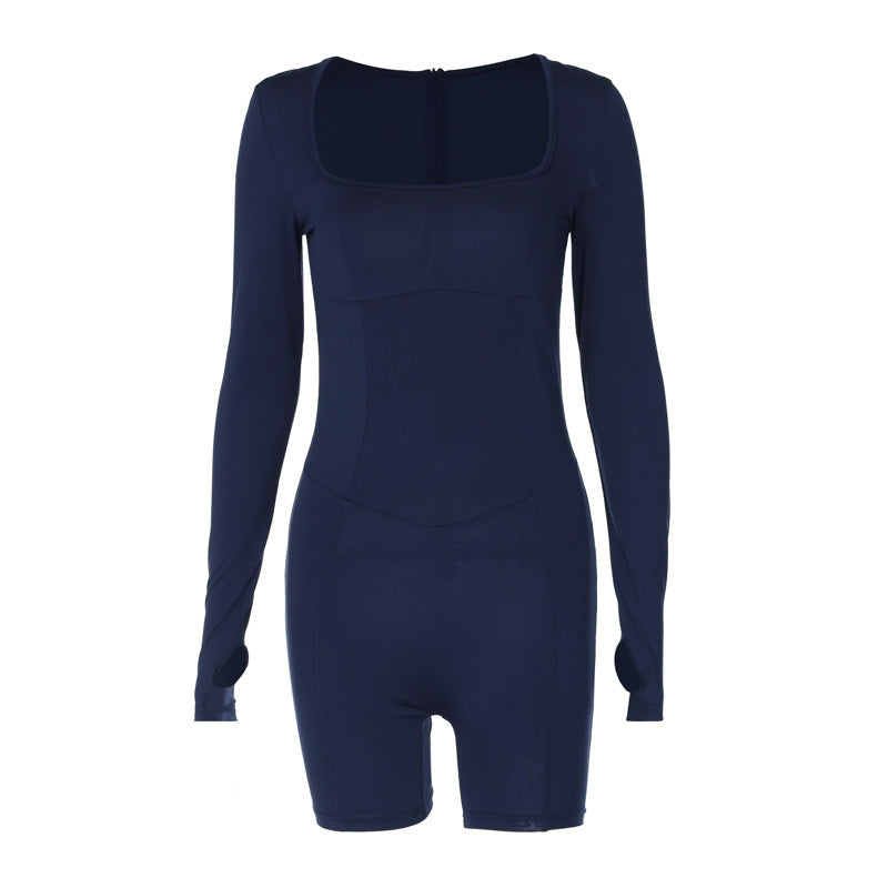Damen Sportliche Langarm-Jumpsuit R&B