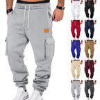 Herren Cargo-Jogginghose mit Seitentaschen und elastischem Bund R&B