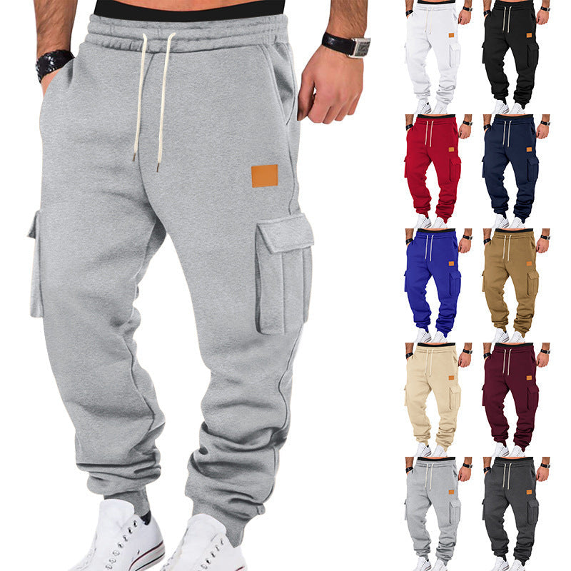 Herren Cargo-Jogginghose mit Seitentaschen und elastischem Bund R&B
