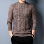 Herren Strickpullover mit strukturiertem Zopfmuster R&B