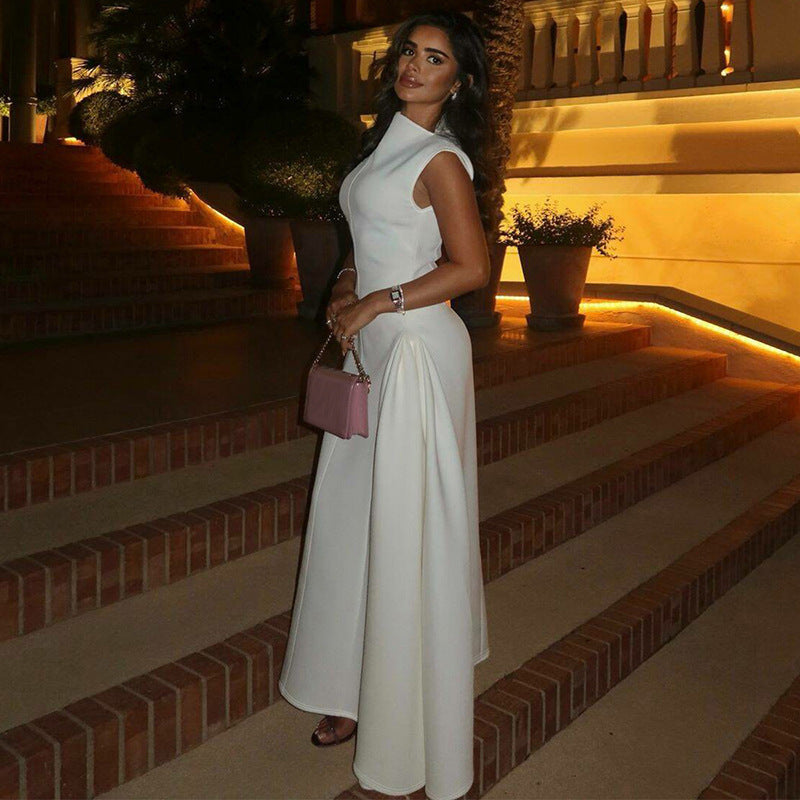 Damen Elegantes langes Abendkleid im minimalistischen Stil R&B
