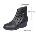 Damen Wedge-Stiefeletten mit perforiertem Obermaterial R&B