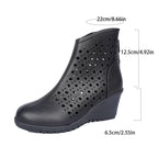 Damen Wedge-Stiefeletten mit perforiertem Obermaterial R&B