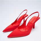 Damen Sling-Pumps mit elegantem V-Ausschnitt und komfortablem Blockabsatz R&B