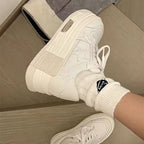Damen Plattform-Sneaker mit verspieltem Sternen-Design und bequemer Dämpfung R&B