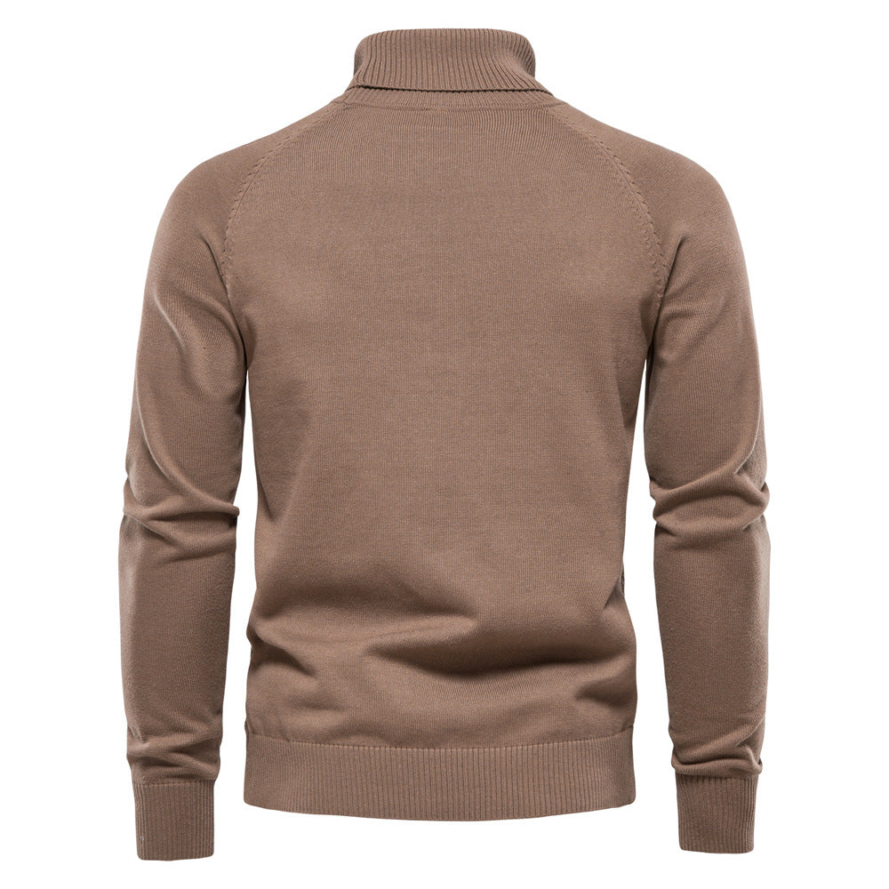 Herren Rollkragenpullover mit strukturiertem Muster R&B
