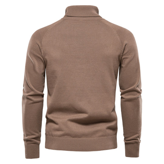 Herren Rollkragenpullover mit strukturiertem Muster R&B