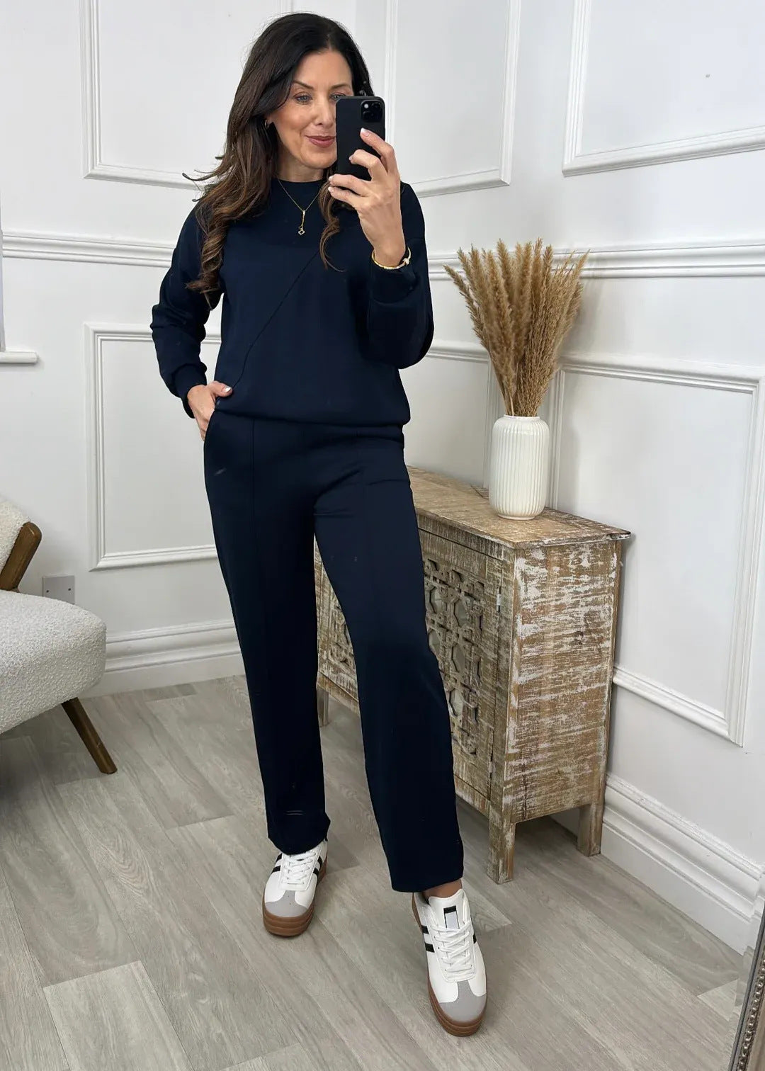 Damen sportliches Lounge-Set mit elastischem Bund und modernem Schnitt