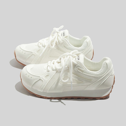Damen Sportliche Sneakers mit atmungsaktiver Oberflächenstruktur und rutschfester Gummisohle R&B