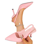 Damen Slingback Pumps mit spitzem Zehenbereich R&B