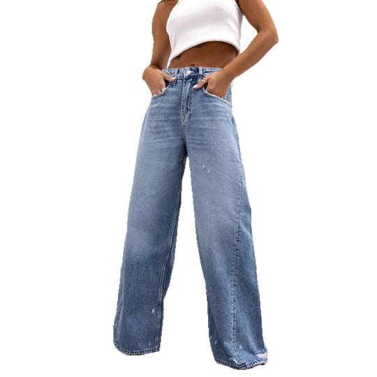 Damen Weite Jeans im Vintage-Stil R&B