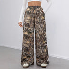 Damen Freizeit Palazzohose im modernen Camouflage-Design R&B